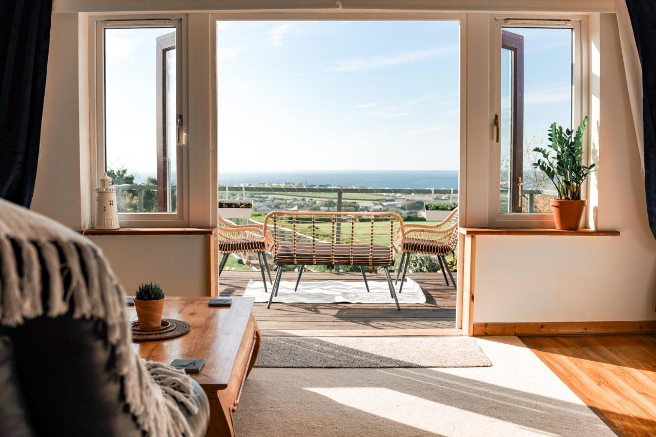 Spacious Sea-View Apt. Overlooking St Ives Bay Gwithian Extérieur photo